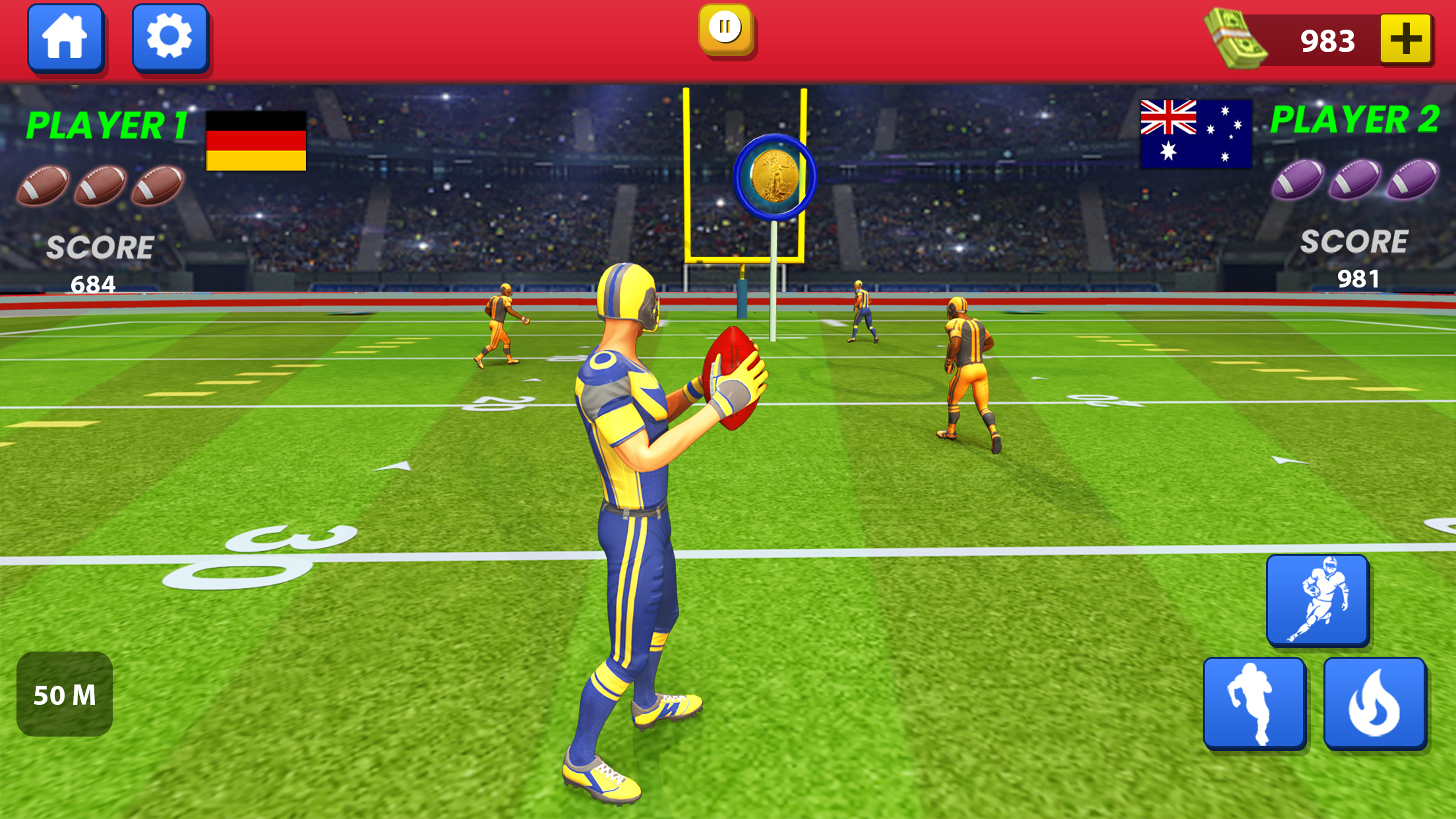 اسکرین شات 4 بازی Football Kicks: Rugby Games