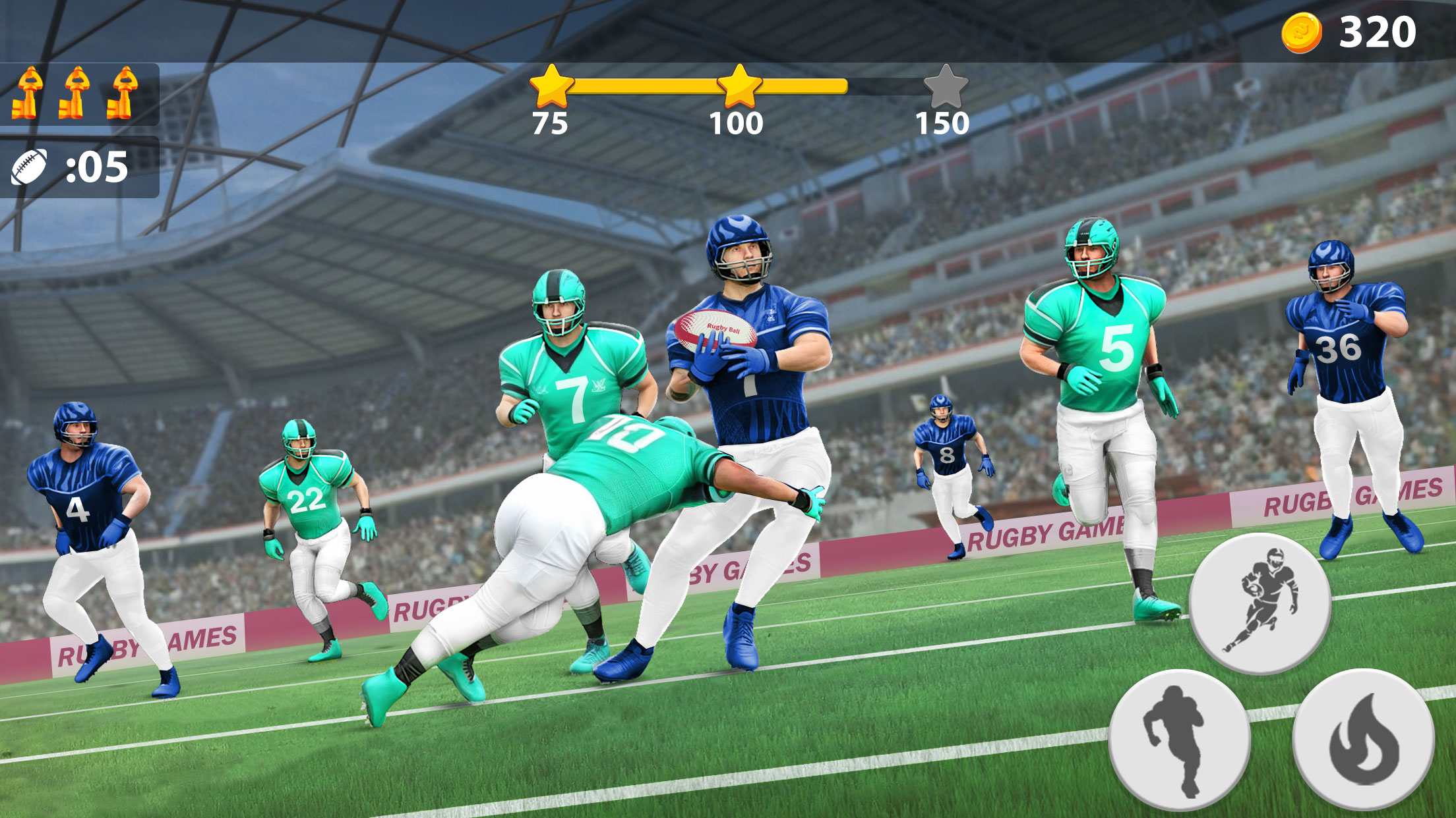 اسکرین شات 1 بازی Football Kicks: Rugby Games