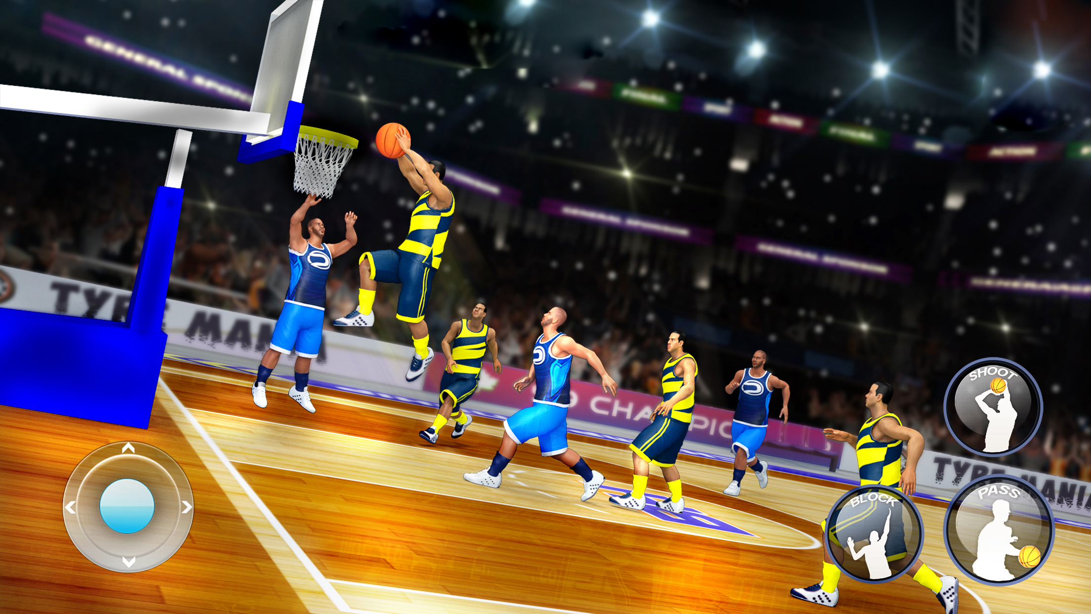 اسکرین شات 2 برنامه Basketball Games: Dunk & Hoops