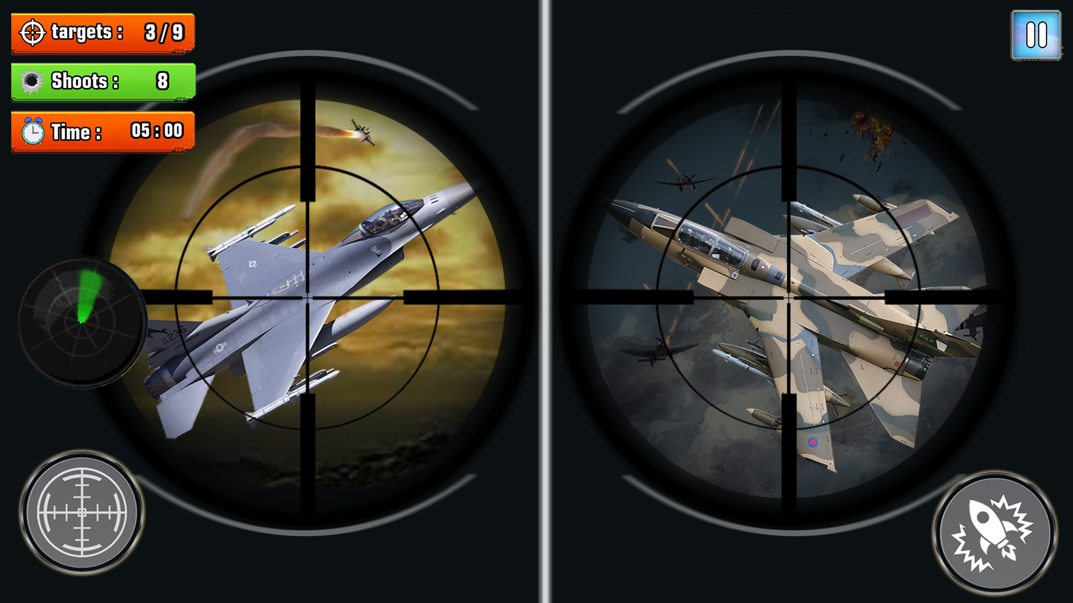 اسکرین شات 4 برنامه Jet Planes Shooting Game