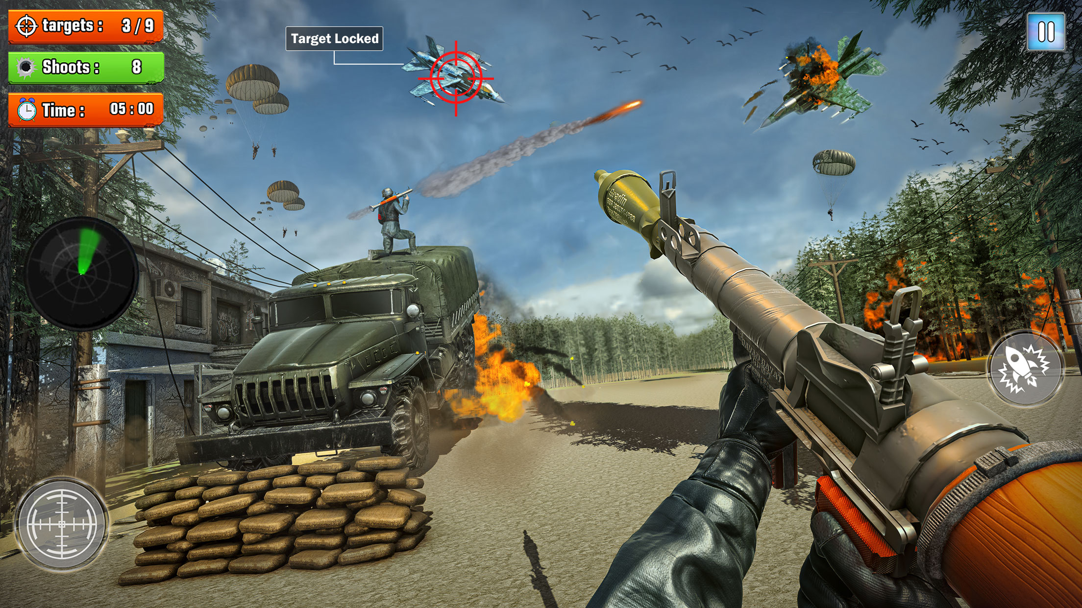 اسکرین شات 1 برنامه Jet Planes Shooting Game