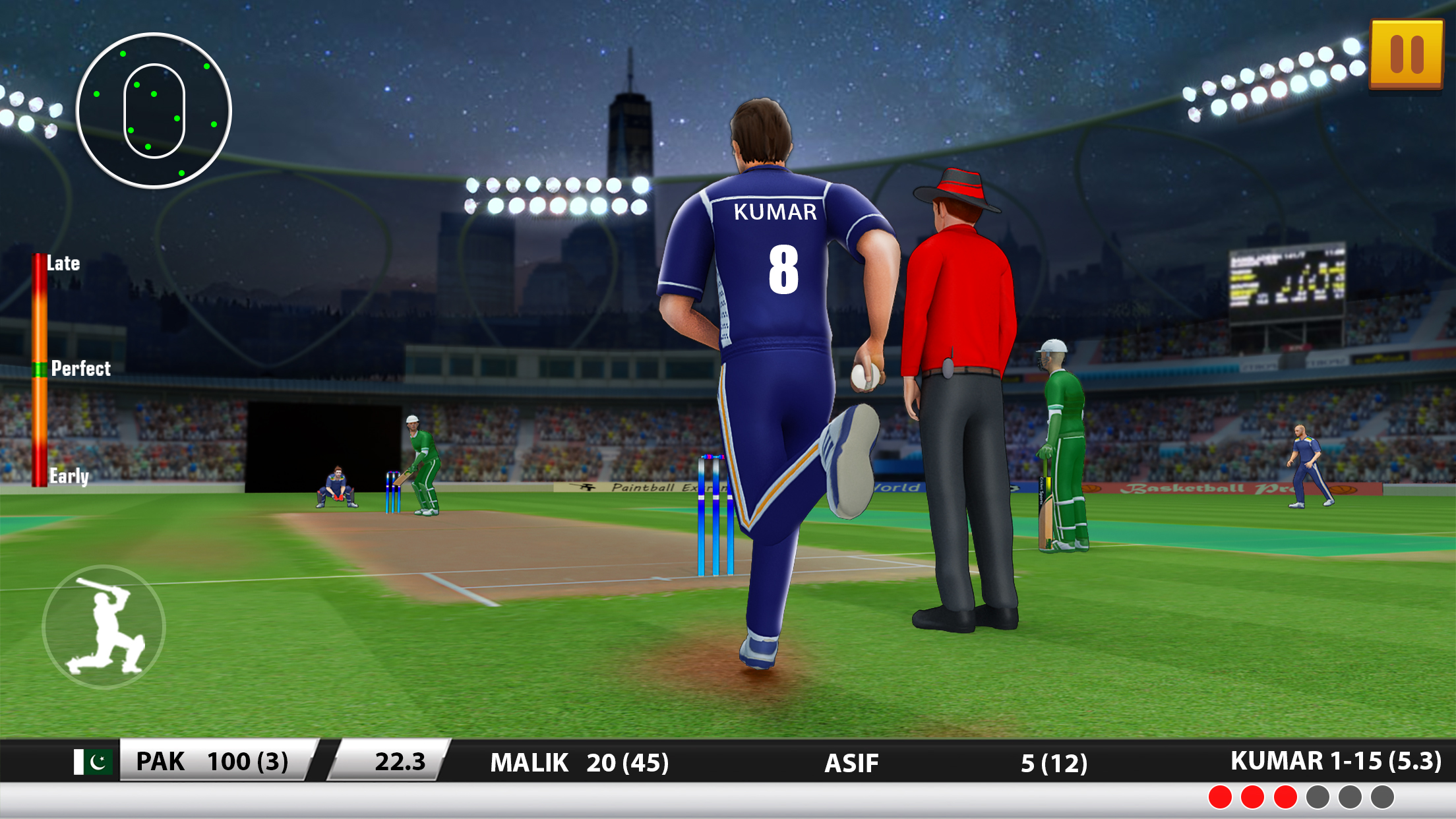 اسکرین شات 2 برنامه World Cricket Games :T20 Cup