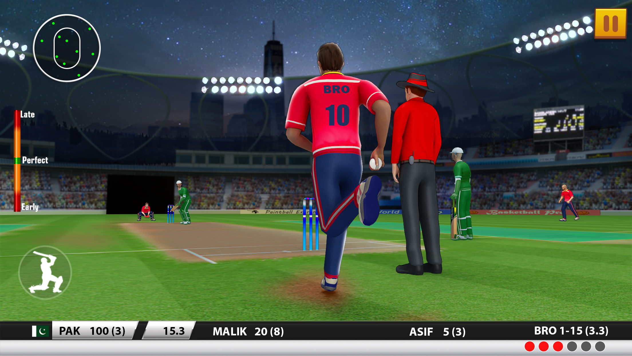 اسکرین شات 2 برنامه World Cricket Games :T20 Cup