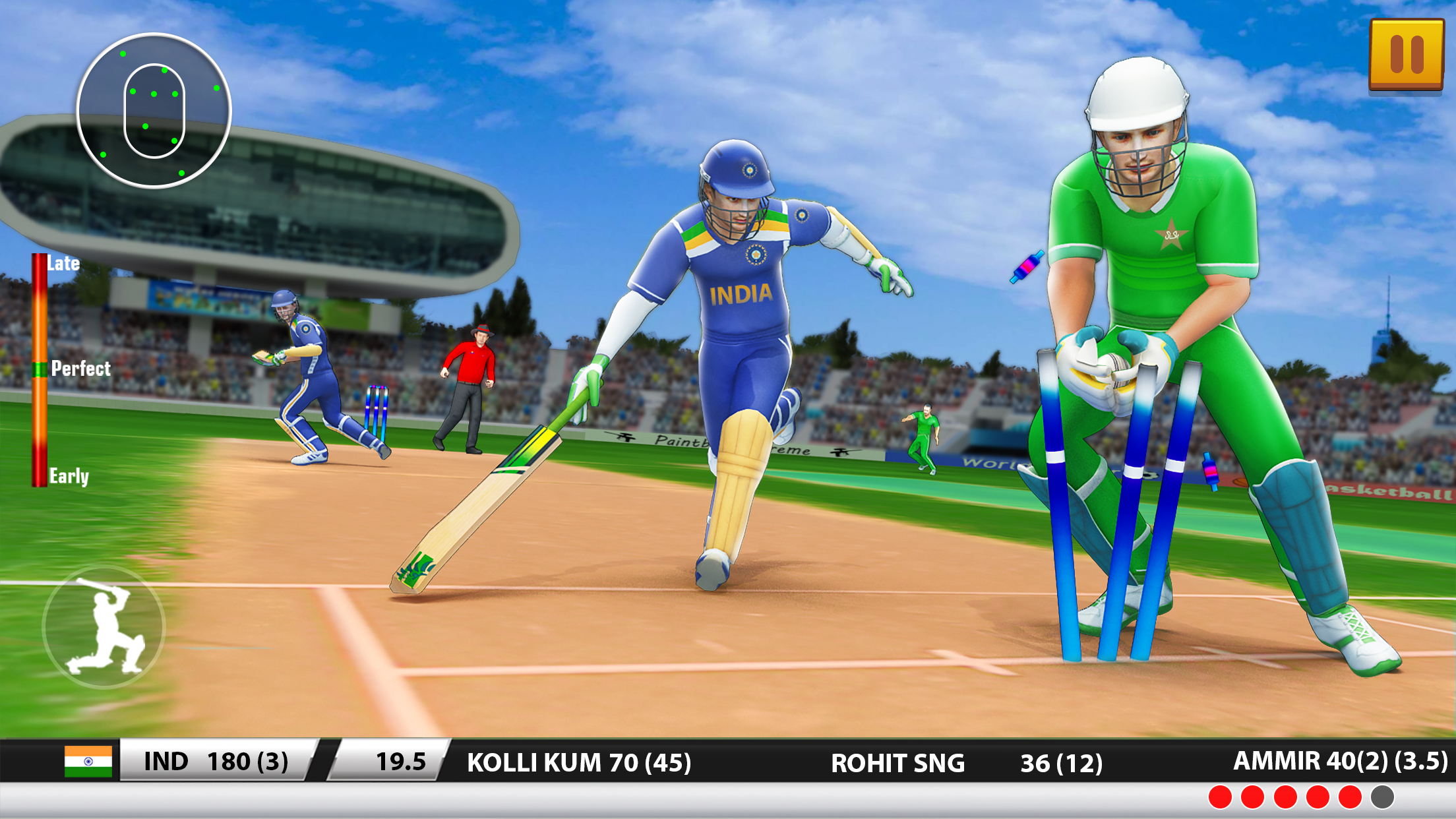 اسکرین شات 1 برنامه World Cricket Games :T20 Cup