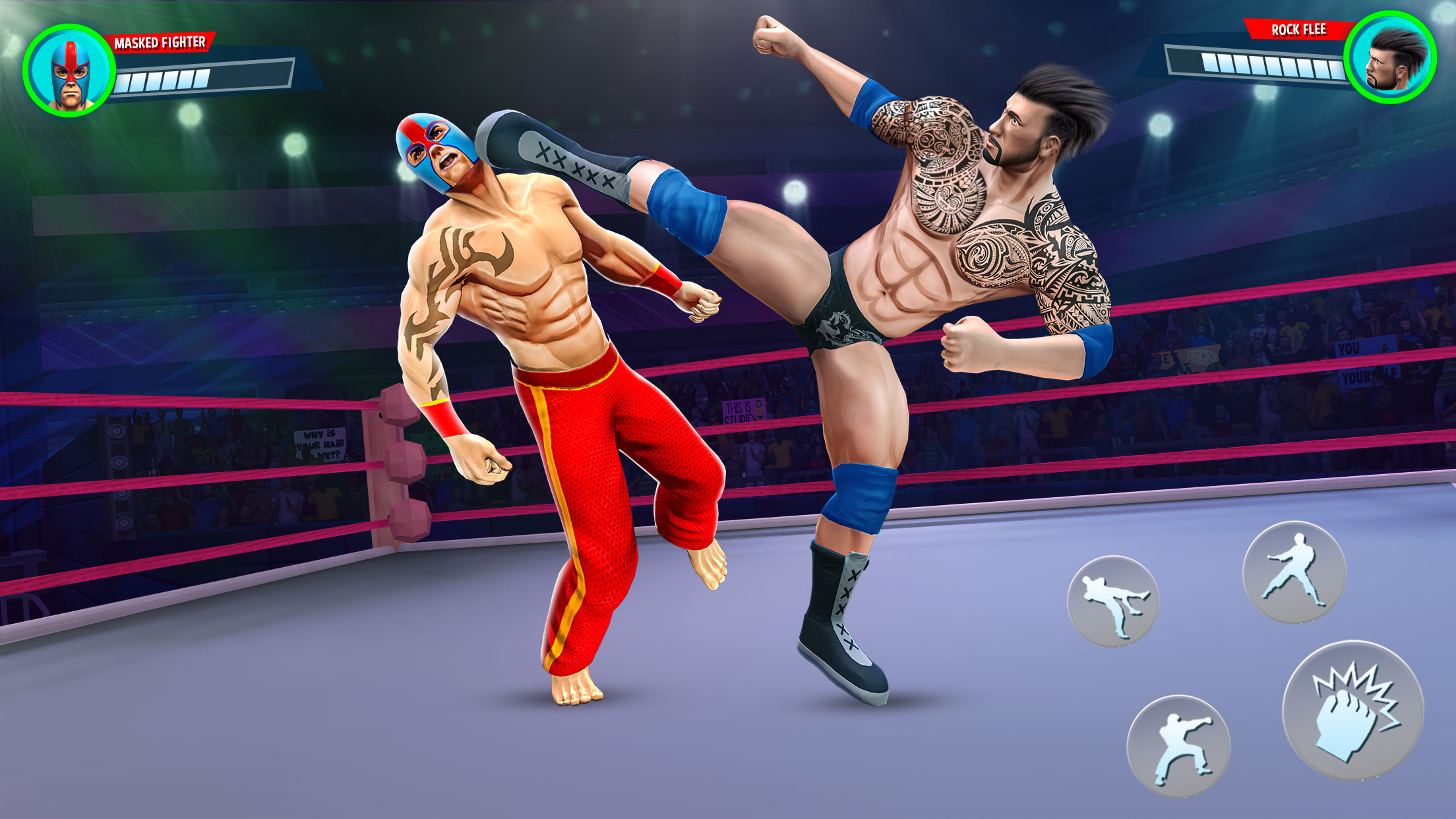 اسکرین شات 5 بازی Champions Ring: Wrestling Game