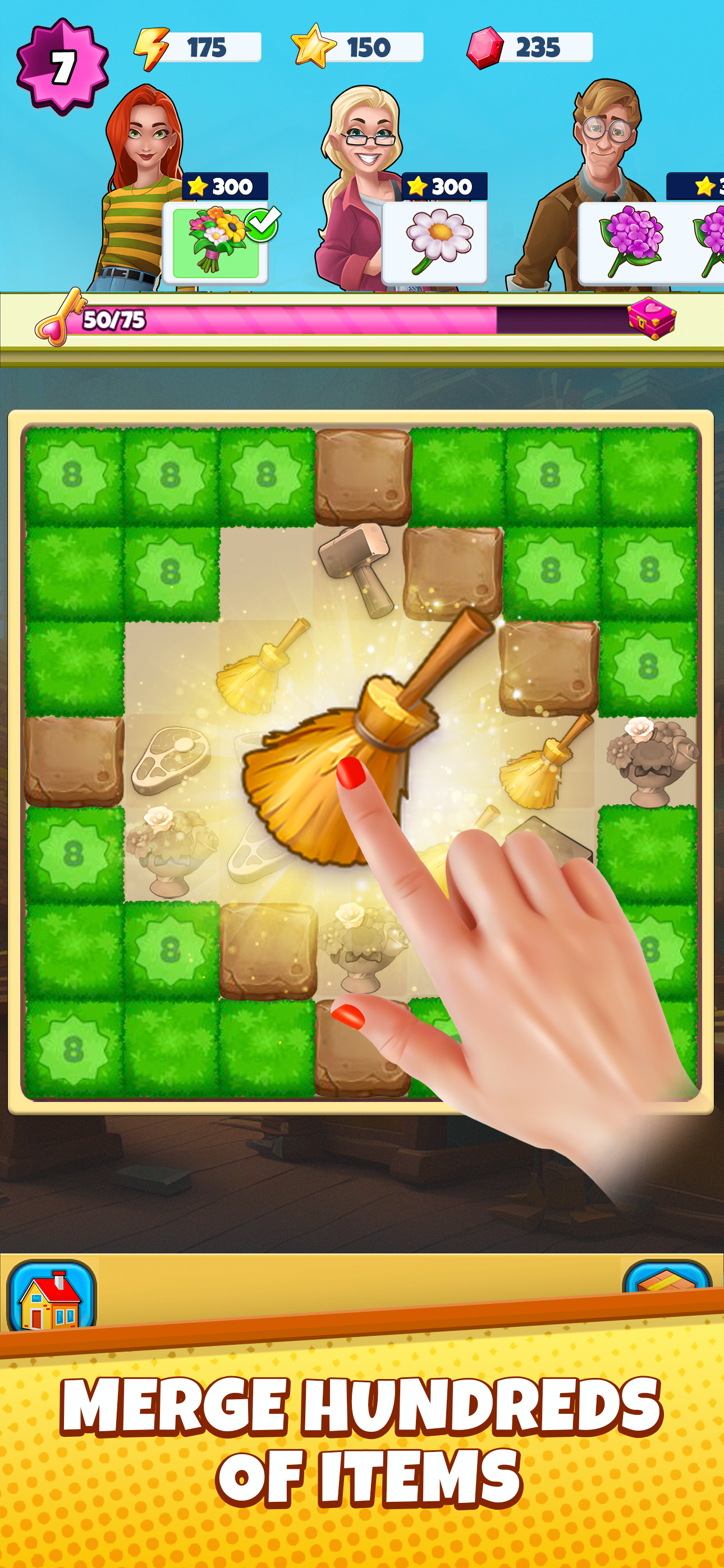 اسکرین شات 1 بازی Merge Away! - Puzzle Adventure