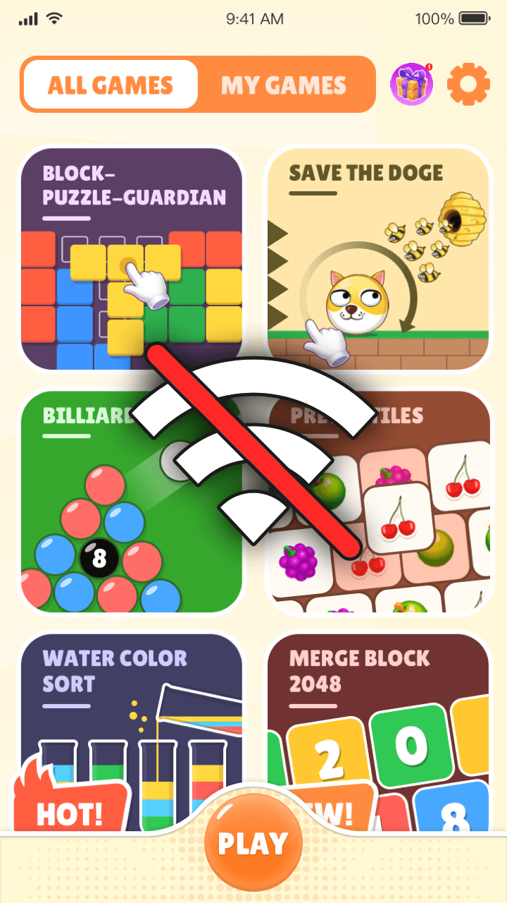 اسکرین شات 1 بازی Puzzle games:Offline Games Box
