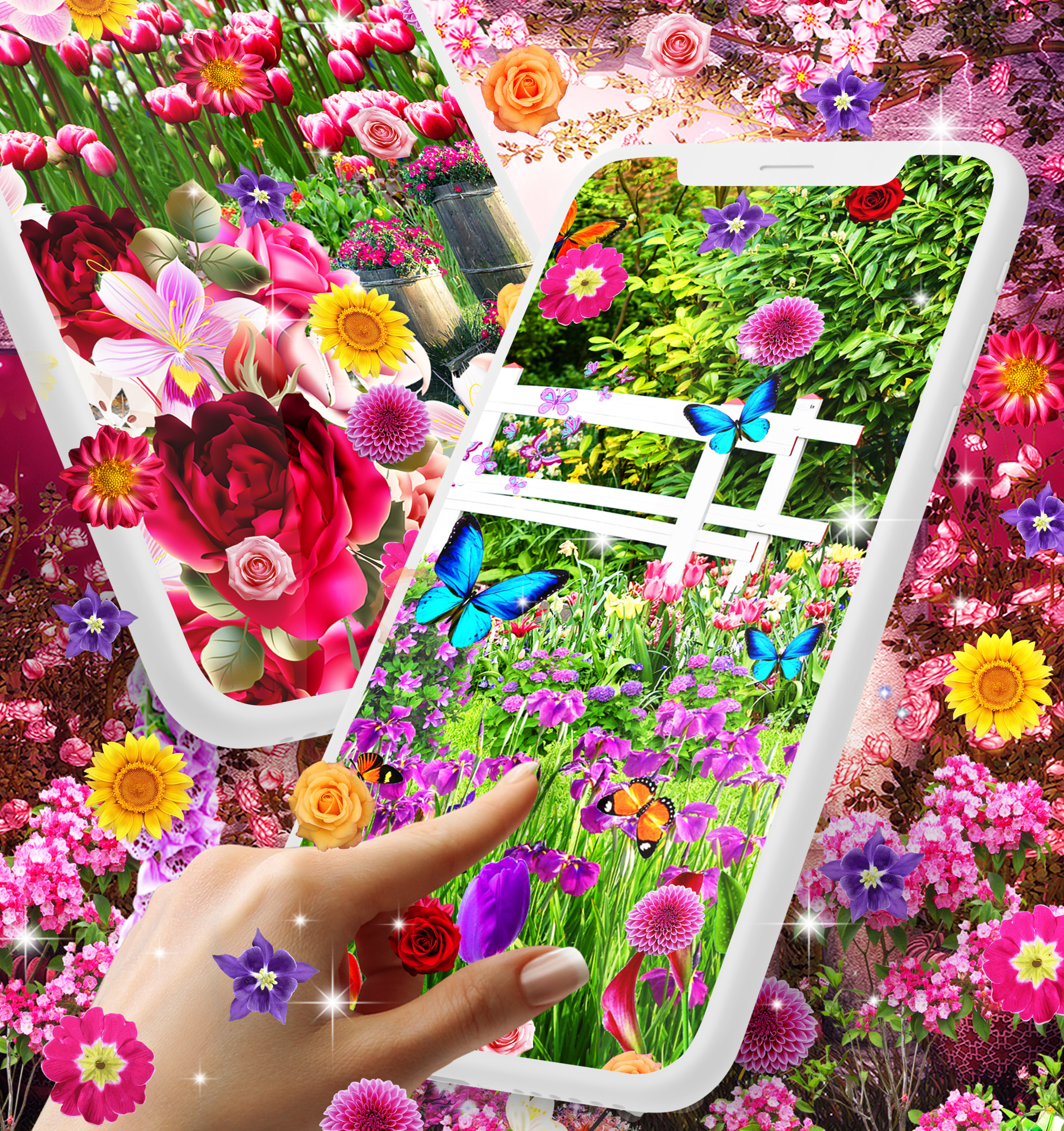 اسکرین شات 3 برنامه Flower garden live wallpaper