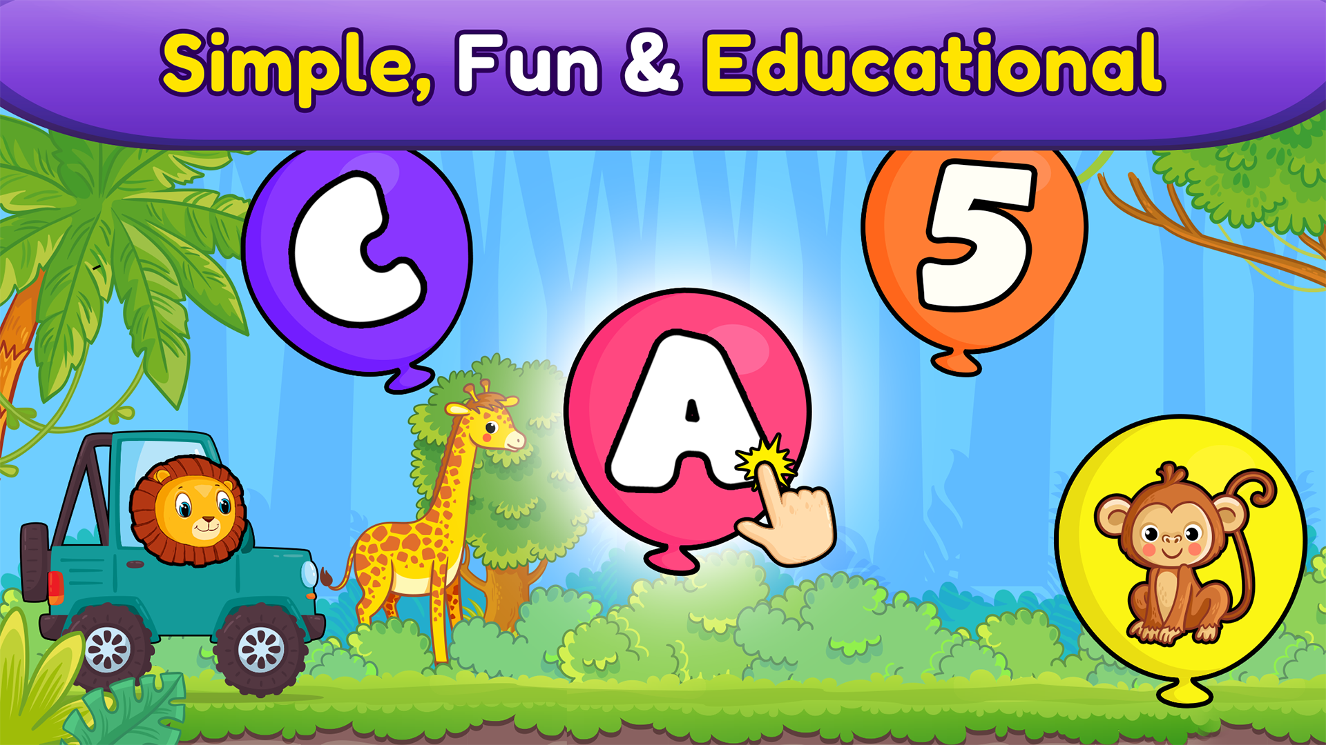 اسکرین شات 6 بازی Balloon Pop Kids Learning Game