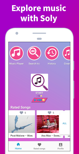 اسکرین شات 1 برنامه Soly - Song and Lyrics Finder