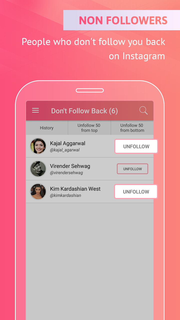 اسکرین شات 4 برنامه Followers & Unfollowers