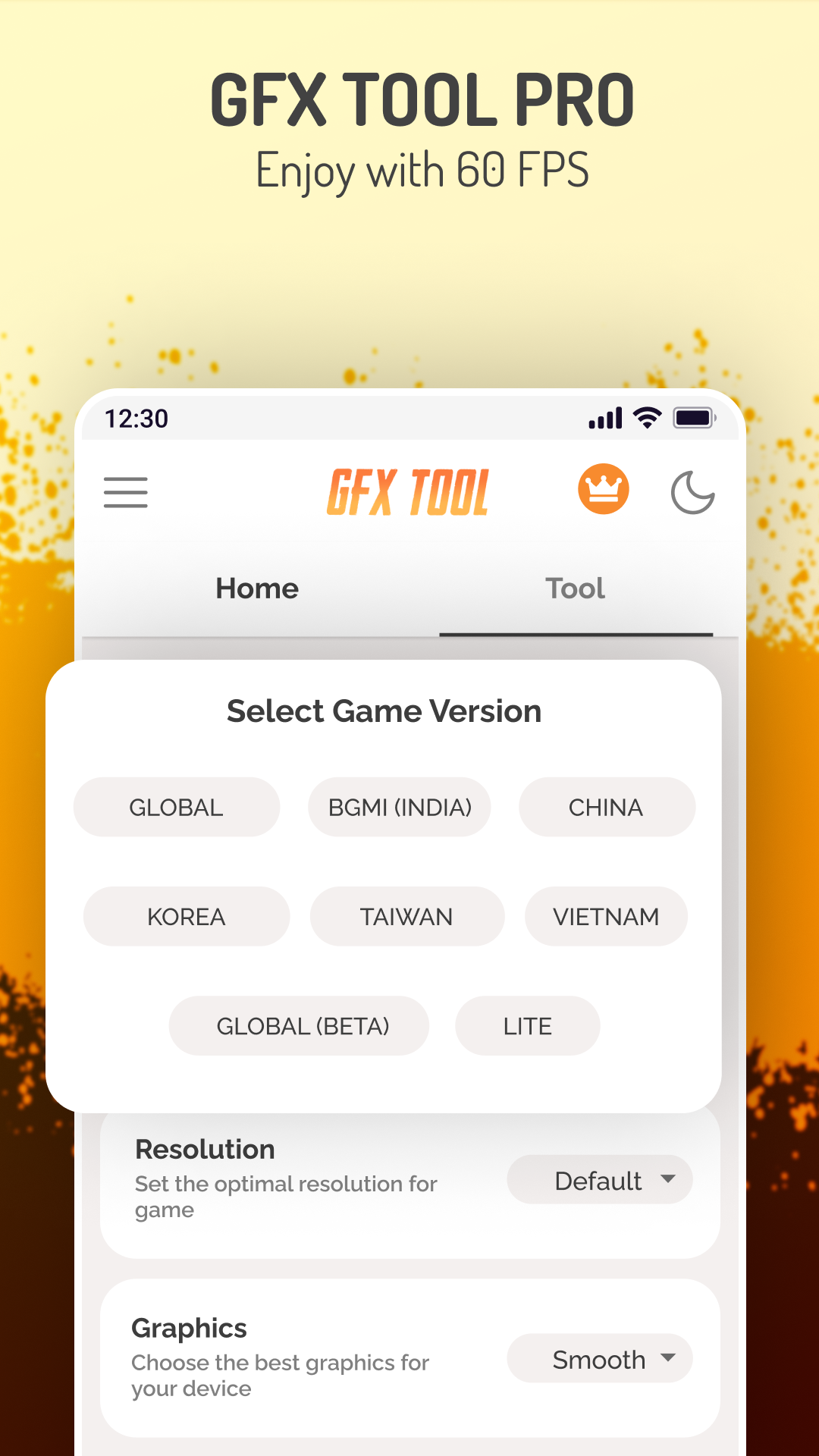 اسکرین شات 1 برنامه GFX Tool - Game Enhancer