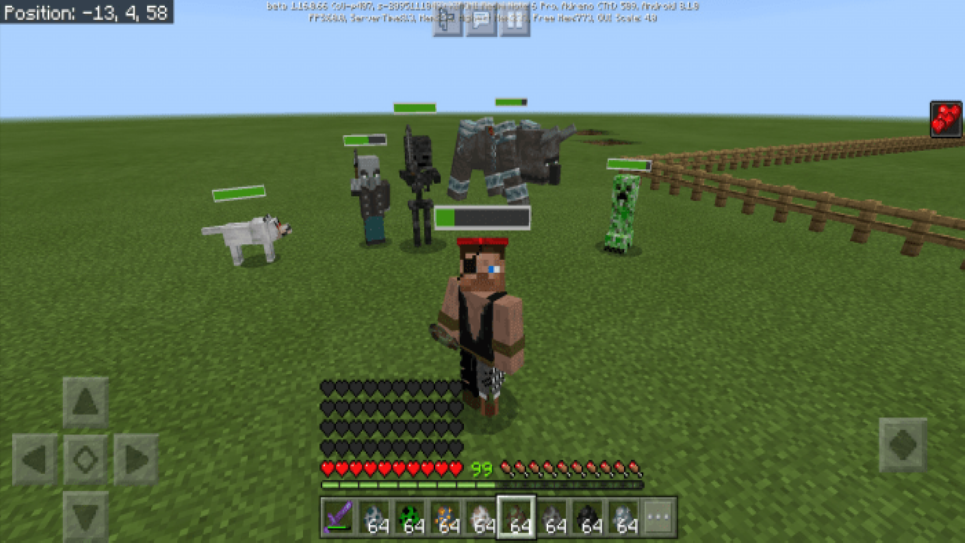 اسکرین شات 3 برنامه MCPE Healt Bar Mod