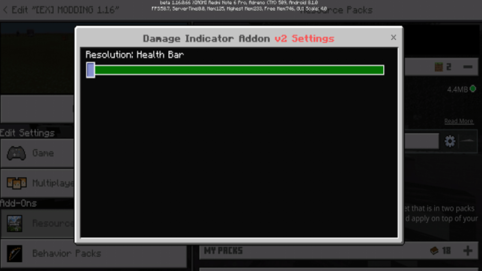 اسکرین شات 2 برنامه MCPE Healt Bar Mod