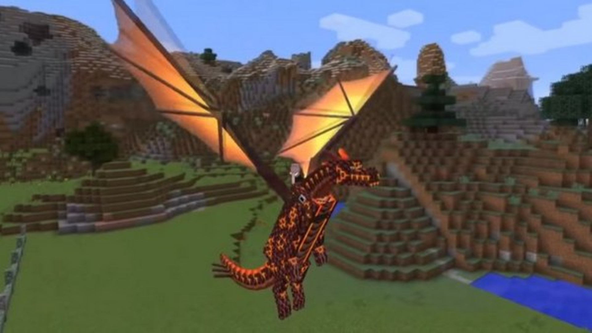 اسکرین شات 1 برنامه MCPE Dragon Mounts RideableMod