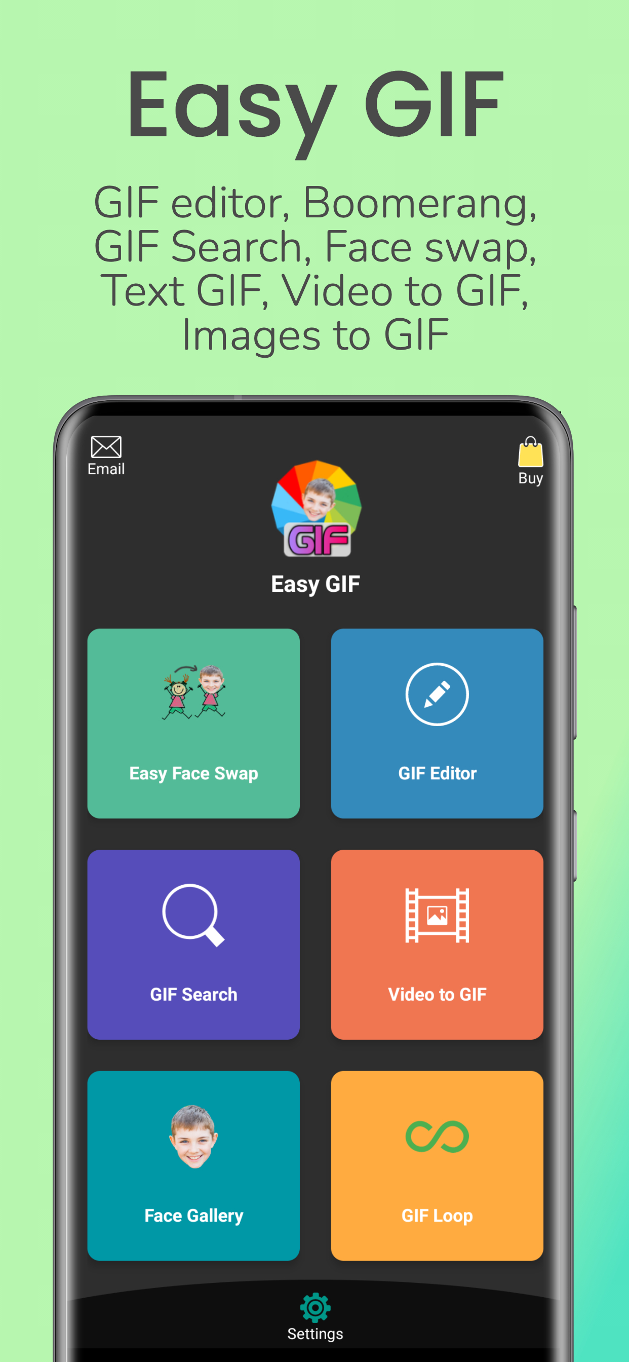 اسکرین شات 1 برنامه Easy GIF : GIF Editor, NFT GIF