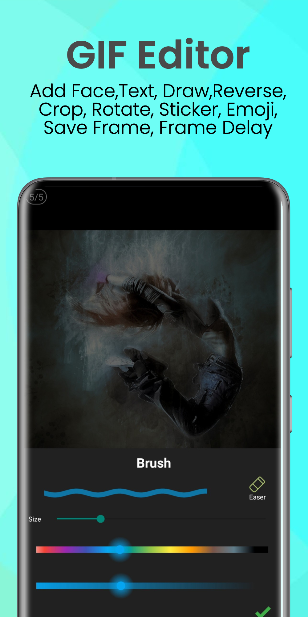 اسکرین شات 2 برنامه Easy GIF : GIF Editor, NFT GIF