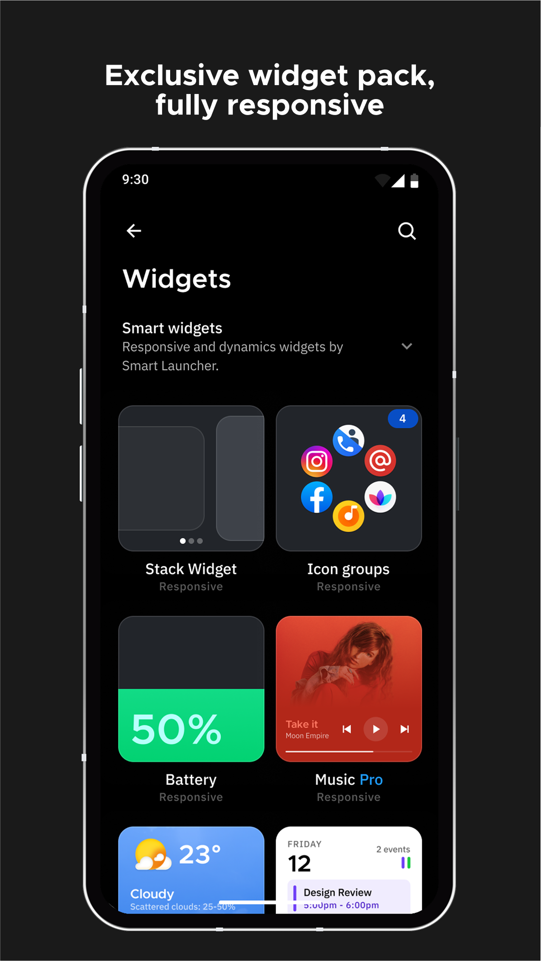 اسکرین شات 3 برنامه Smart Launcher 6 ‧ Home Screen