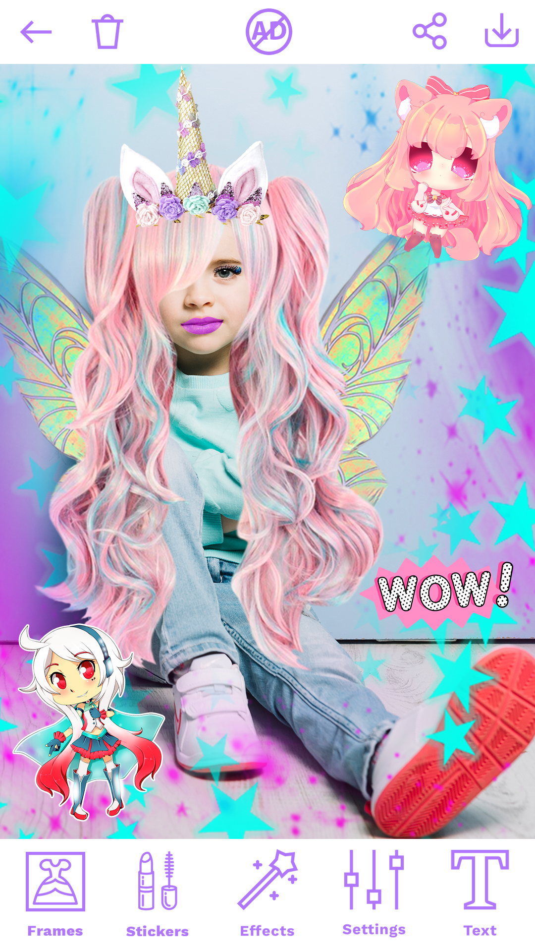 اسکرین شات 6 برنامه Girl costume photo editor