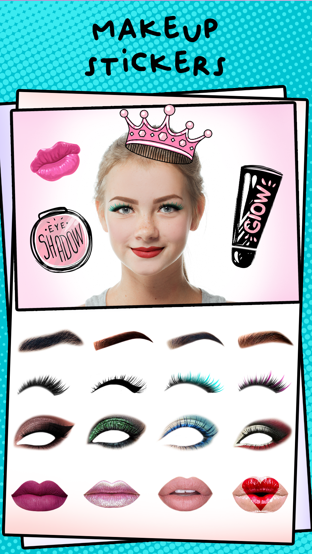 اسکرین شات 2 برنامه Queen: Girls Face Photo Editor