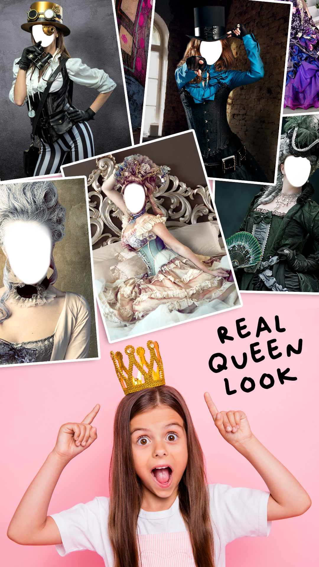 اسکرین شات 3 برنامه Queen: Girls Face Photo Editor