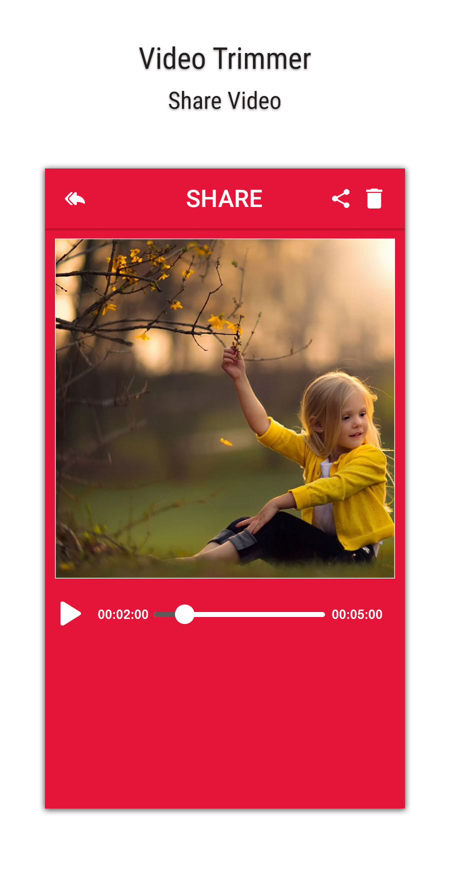 اسکرین شات 5 برنامه Video Trimmer - Video Cutter