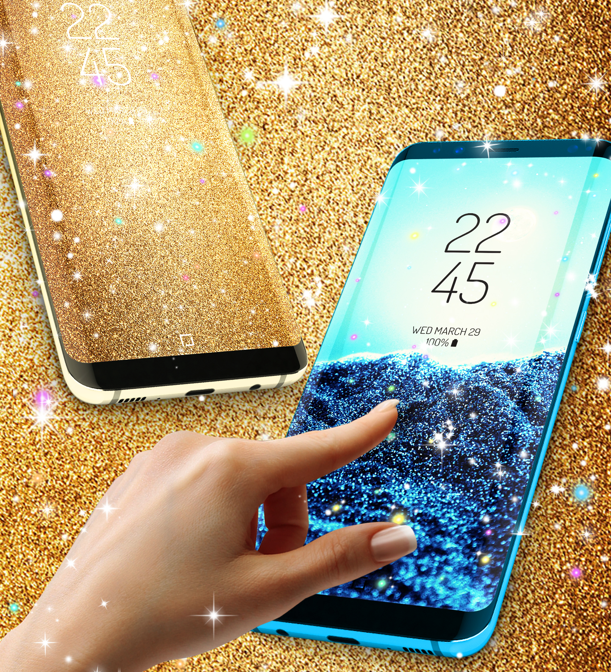 اسکرین شات 3 برنامه Glitter live wallpaper