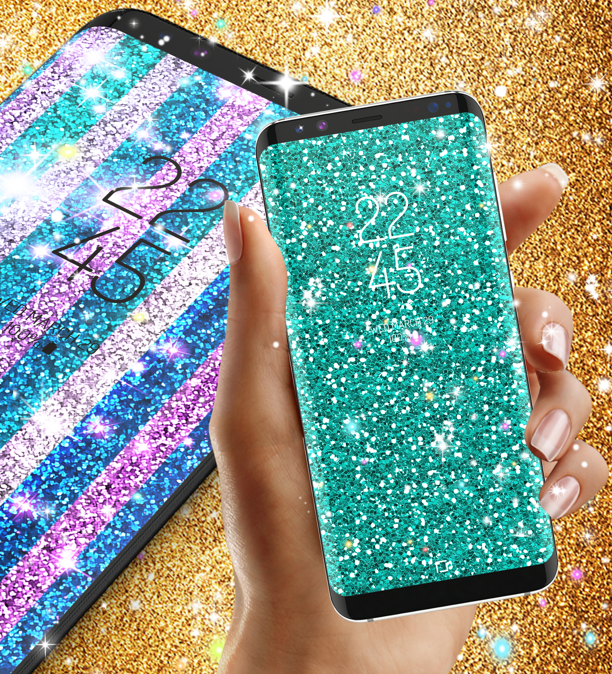 اسکرین شات 4 برنامه Glitter live wallpaper