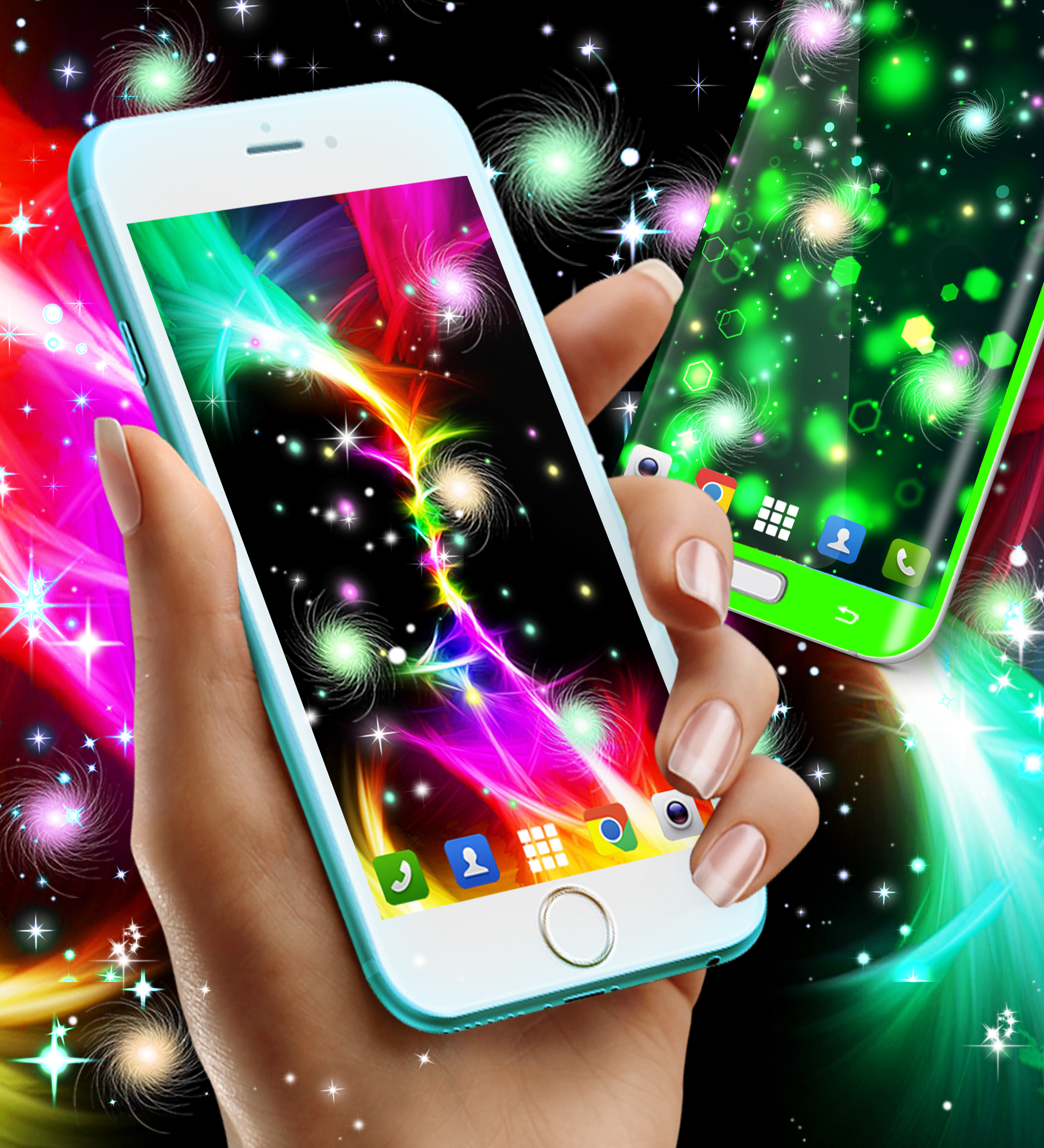 اسکرین شات 5 برنامه Glowing live wallpaper
