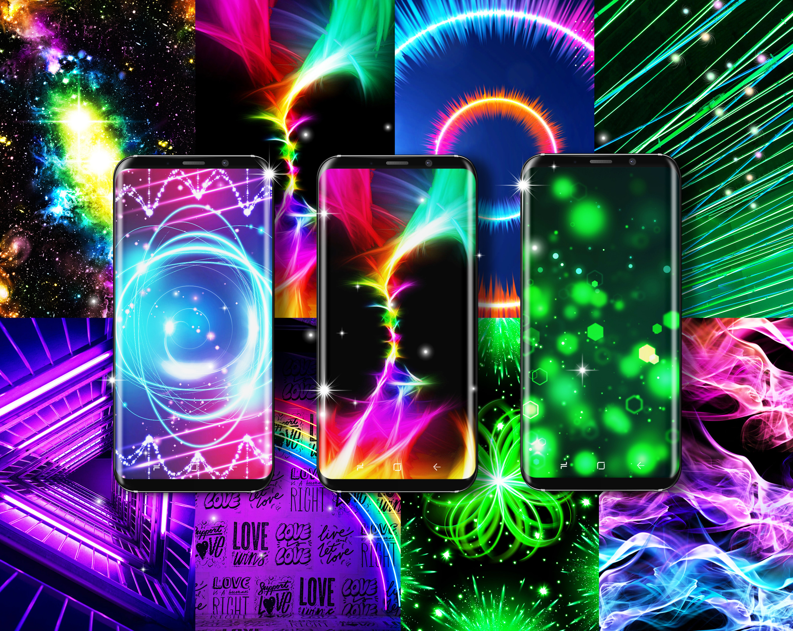 اسکرین شات 2 برنامه Glowing live wallpaper