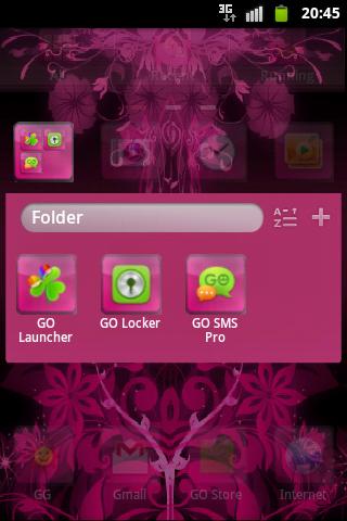 اسکرین شات 5 برنامه Pink Flowers Theme GO Launcher