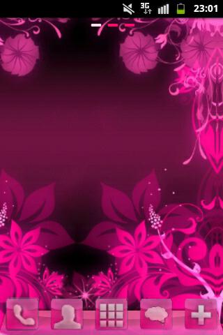 اسکرین شات 2 برنامه Pink Flowers Theme GO Launcher