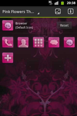 اسکرین شات 4 برنامه Pink Flowers Theme GO Launcher