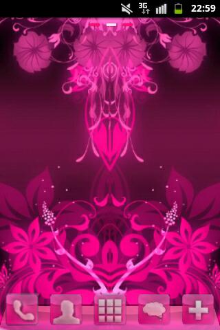 اسکرین شات 1 برنامه Pink Flowers Theme GO Launcher