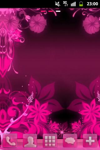 اسکرین شات 3 برنامه Pink Flowers Theme GO Launcher
