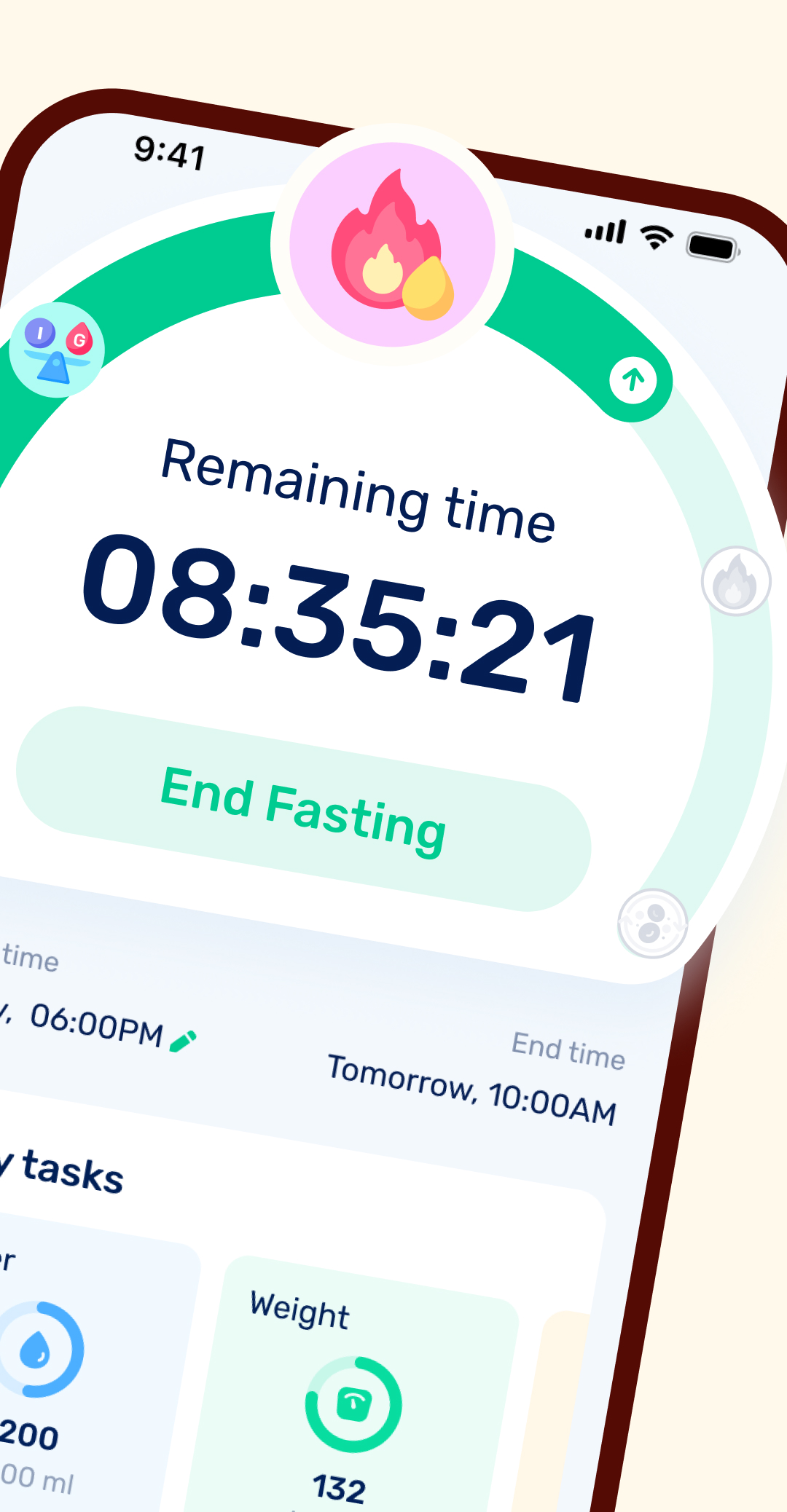 اسکرین شات 2 برنامه GoFasting Intermittent Fasting