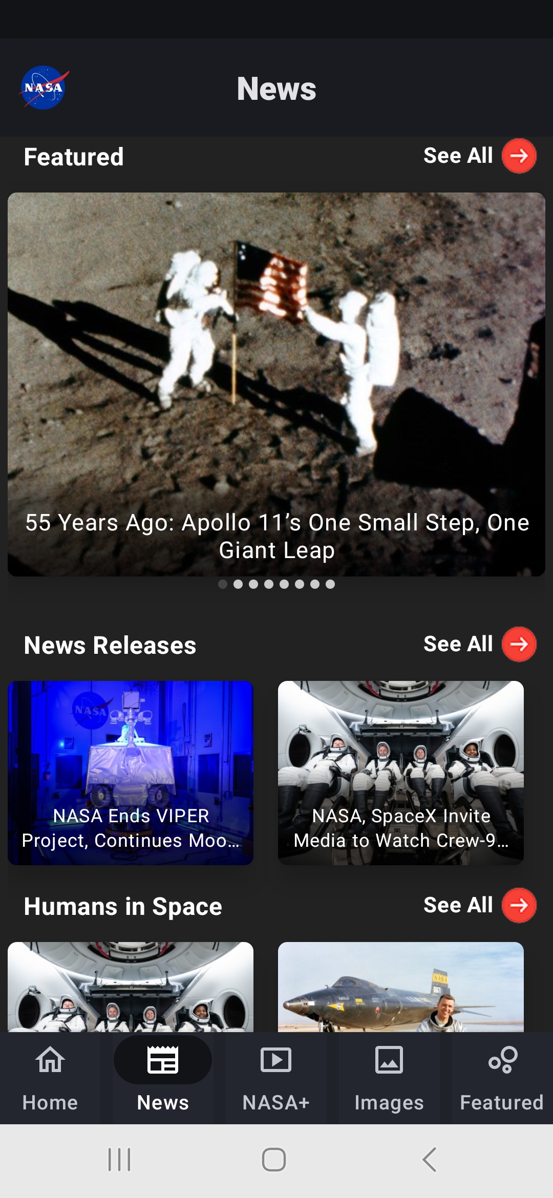 اسکرین شات 2 برنامه NASA