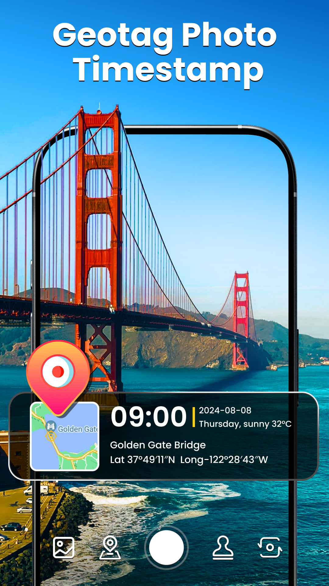 اسکرین شات 2 برنامه GPS Location Camera& Timestamp