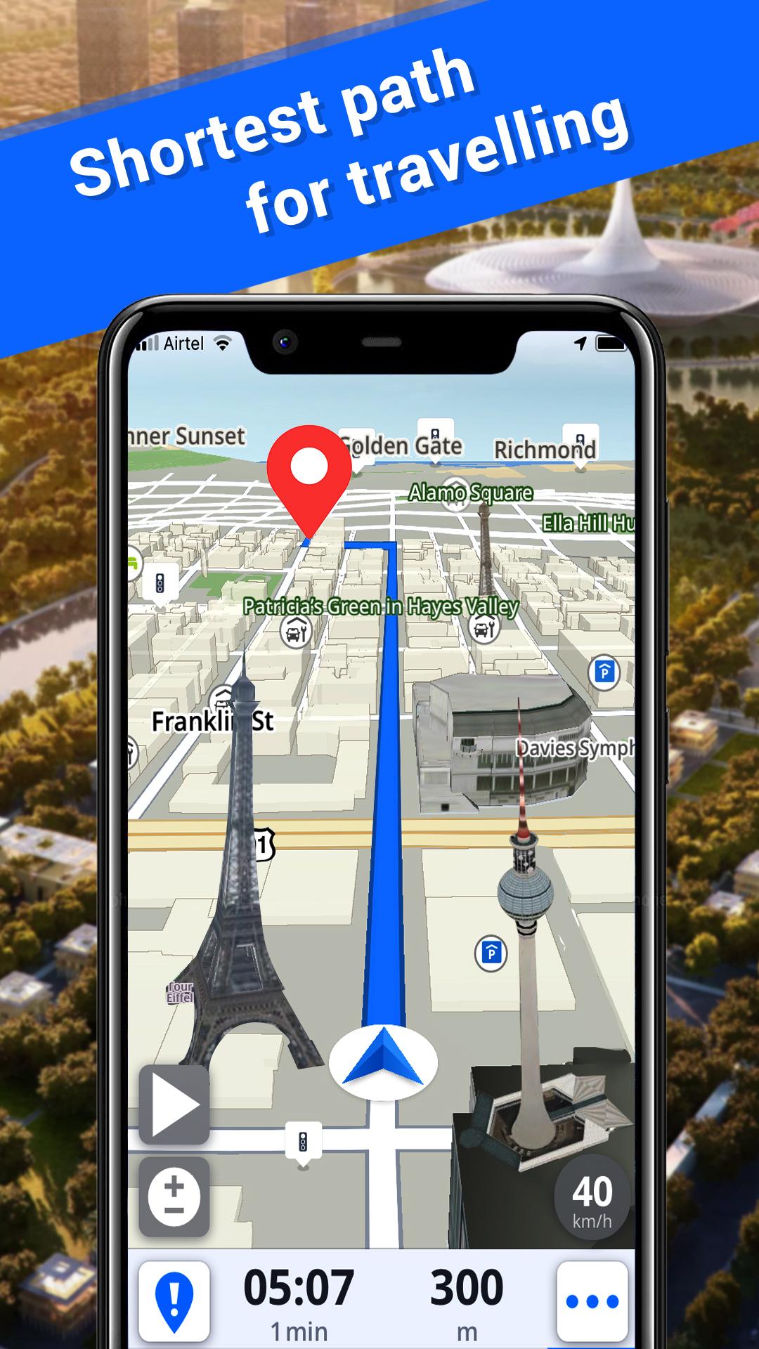 اسکرین شات 1 برنامه Offline Maps, GPS Directions