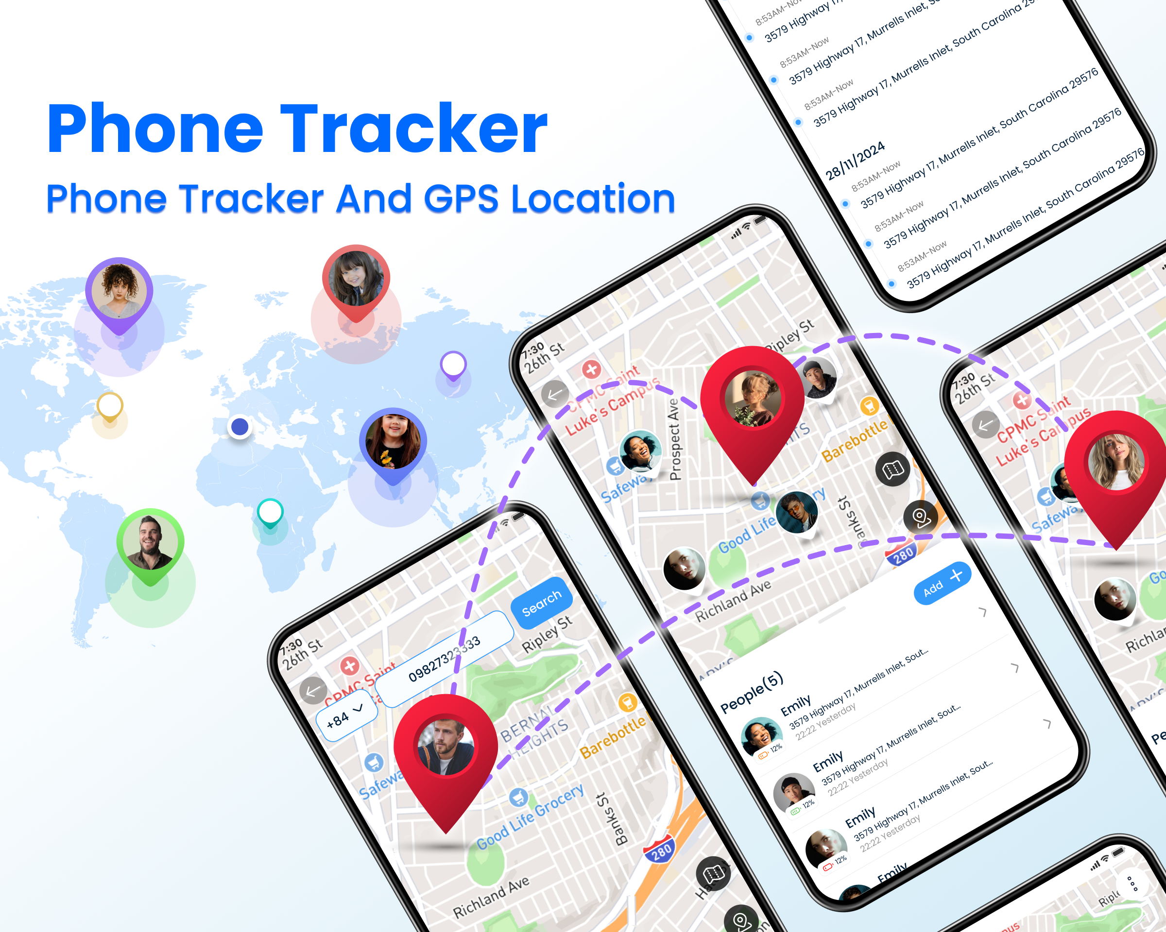 اسکرین شات 1 برنامه Phone Tracker and GPS Tracker
