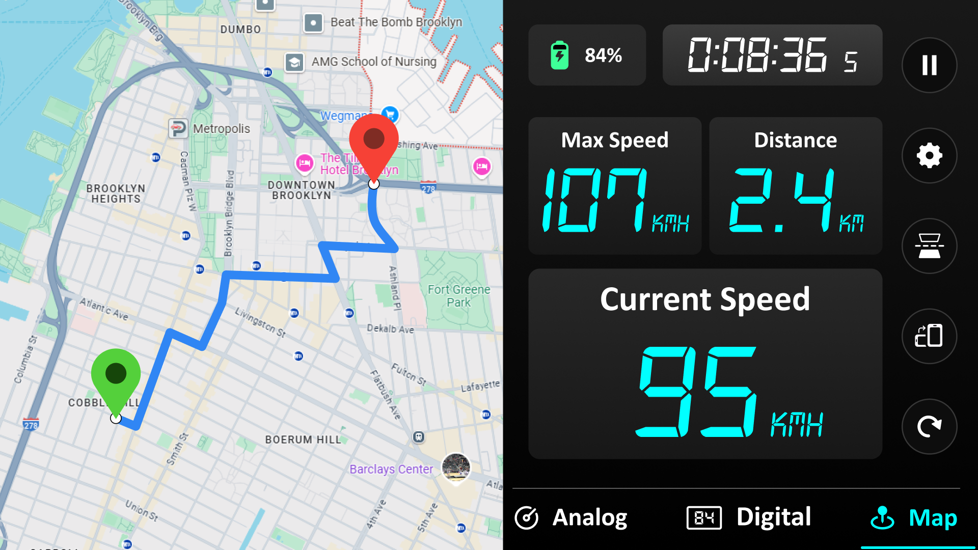 اسکرین شات 6 برنامه GPS Speedometer - Odometer App
