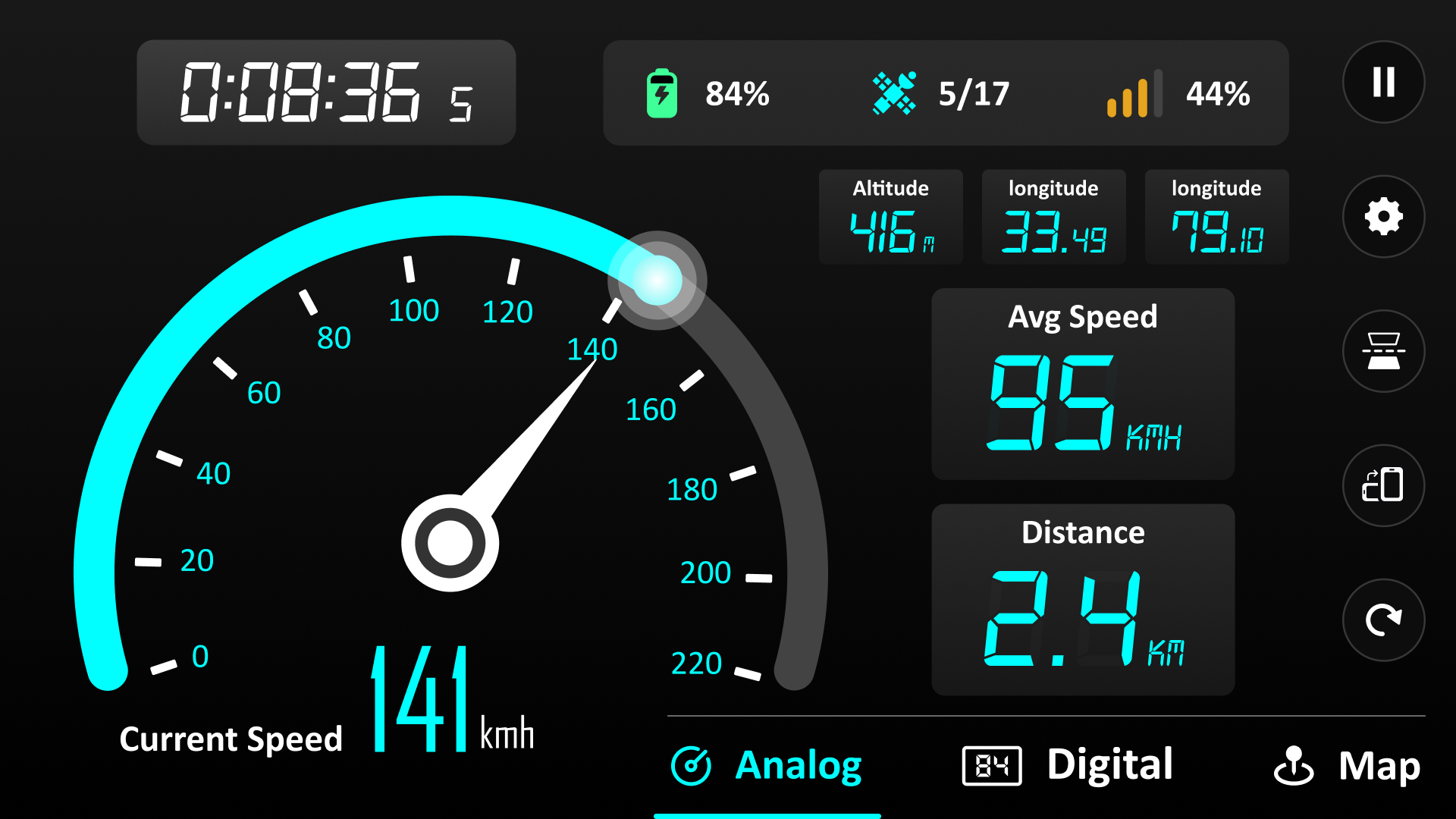 اسکرین شات 5 برنامه GPS Speedometer - Odometer App