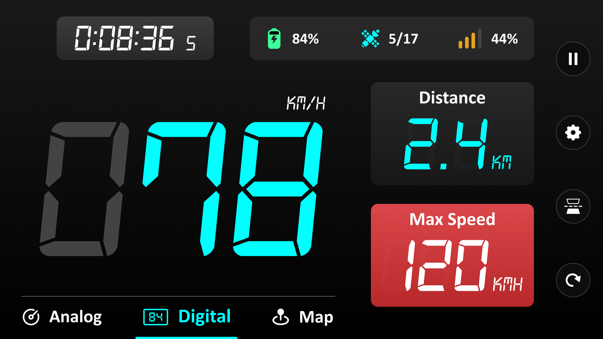 اسکرین شات 1 برنامه GPS Speedometer - Odometer App