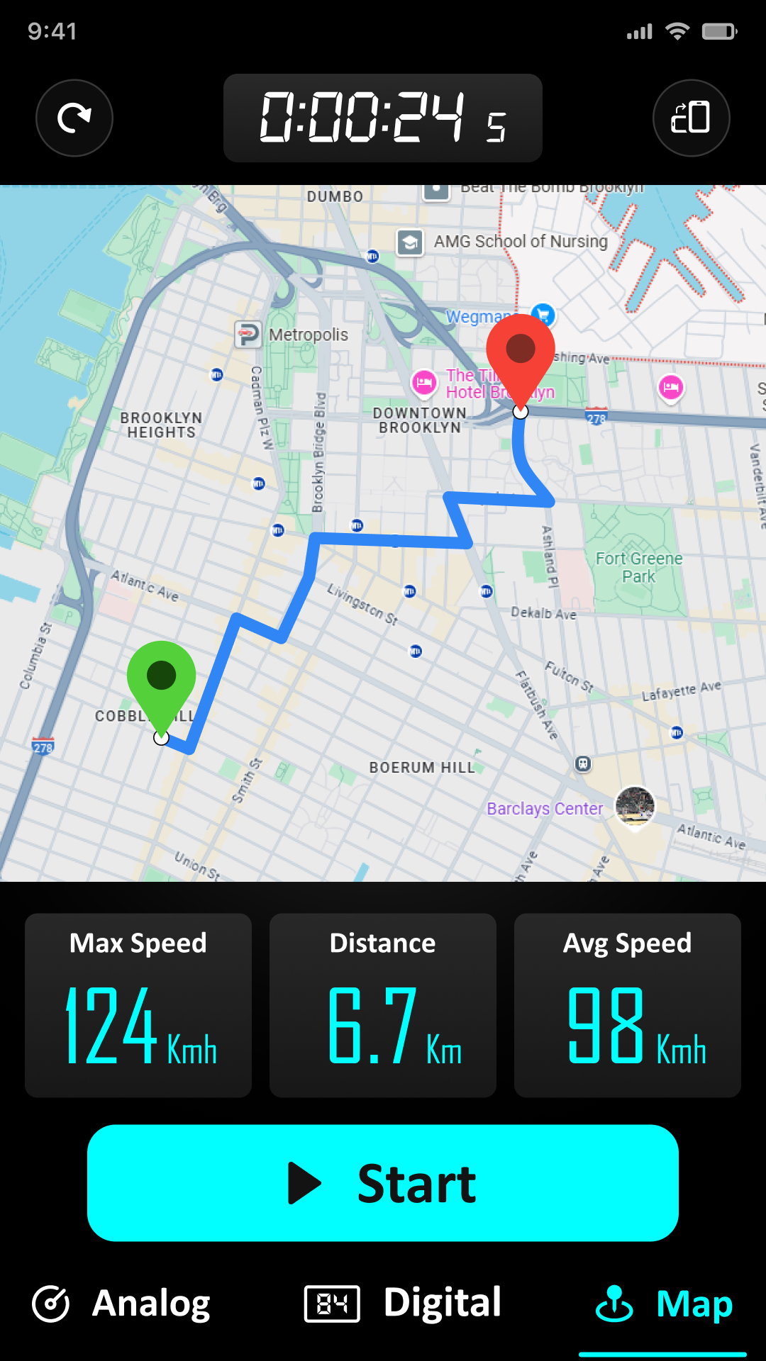 اسکرین شات 3 برنامه GPS Speedometer - Odometer App