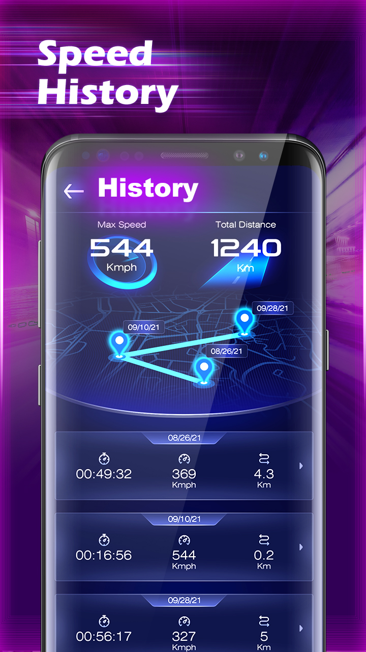 اسکرین شات 6 برنامه GPS Speedometer and Odometer