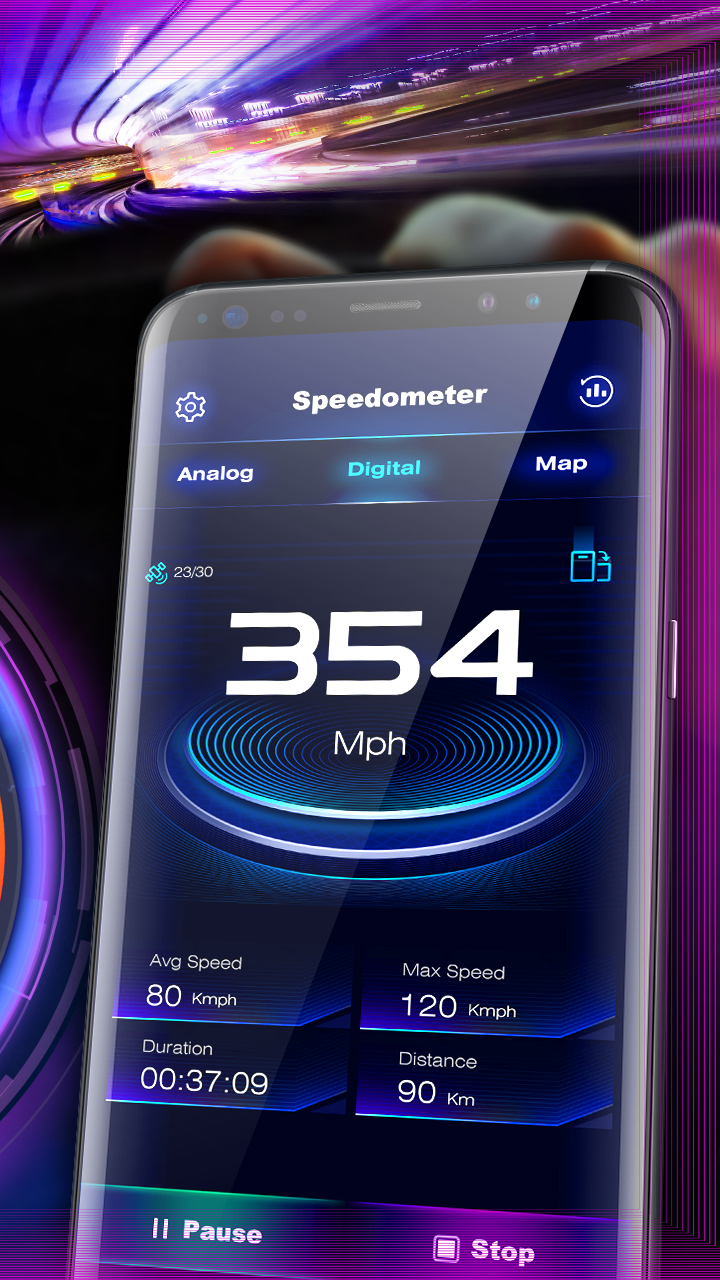 اسکرین شات 2 برنامه GPS Speedometer and Odometer