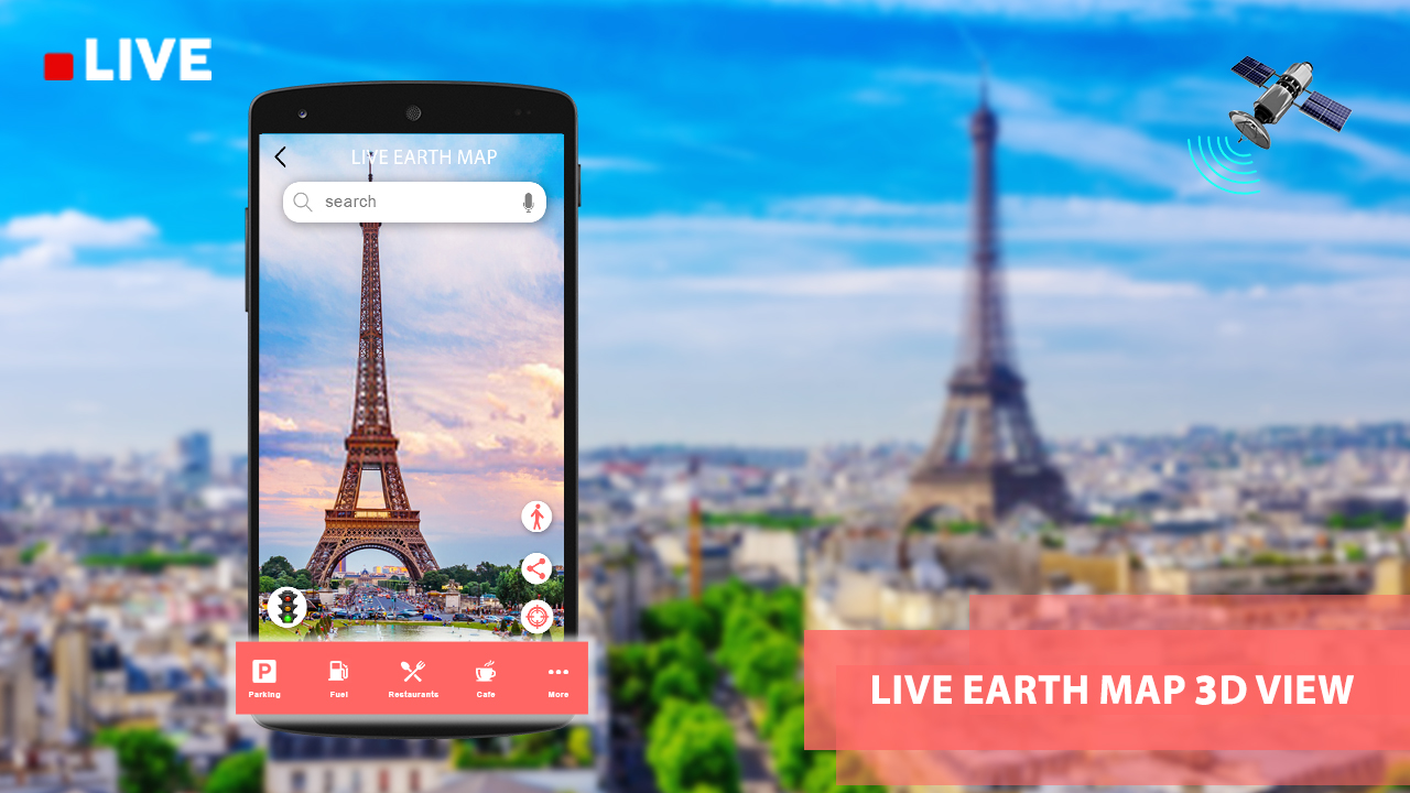 اسکرین شات 5 برنامه Live Navigation GPS: Earth Map