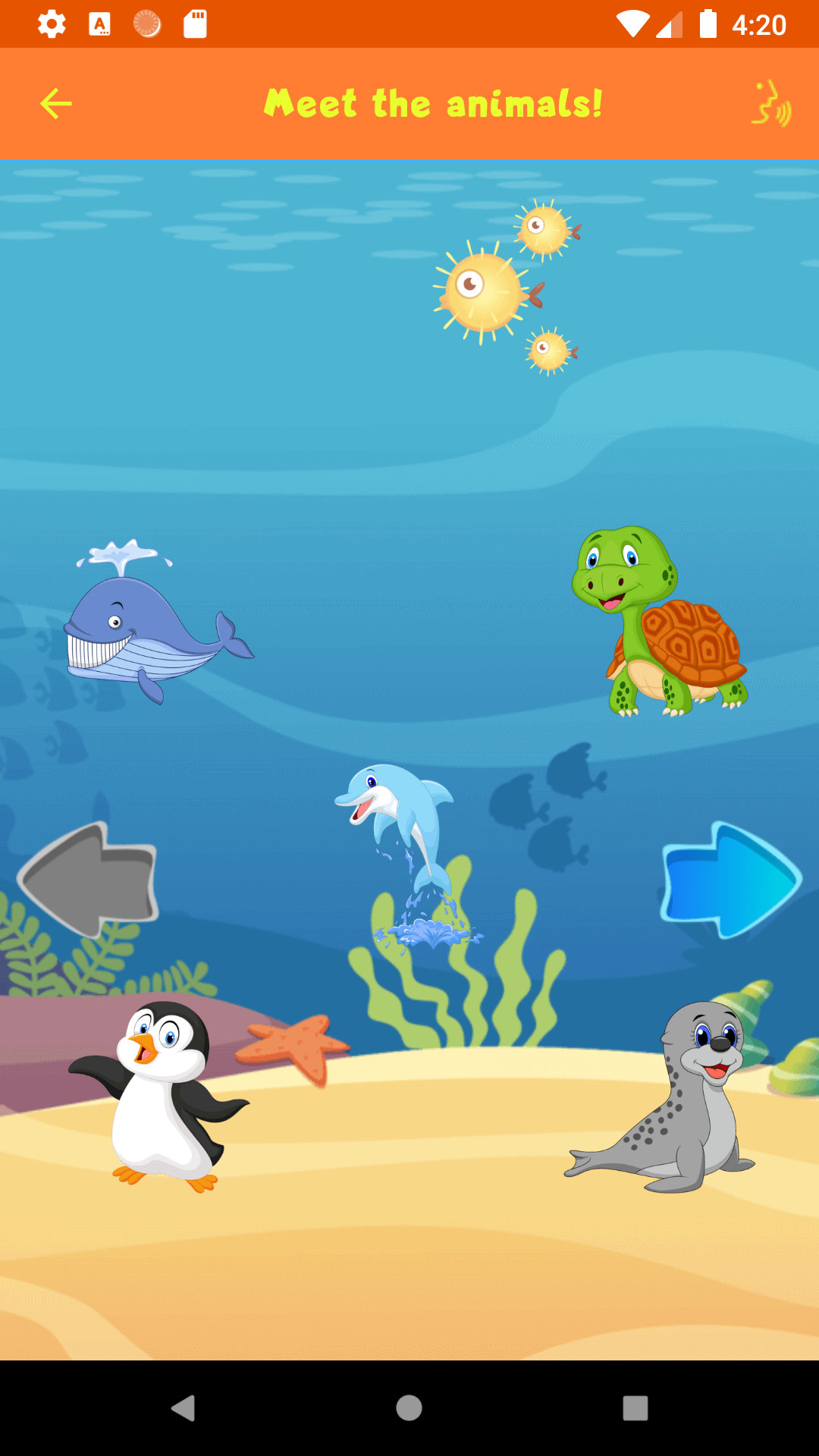 اسکرین شات 2 برنامه Animals for Kids