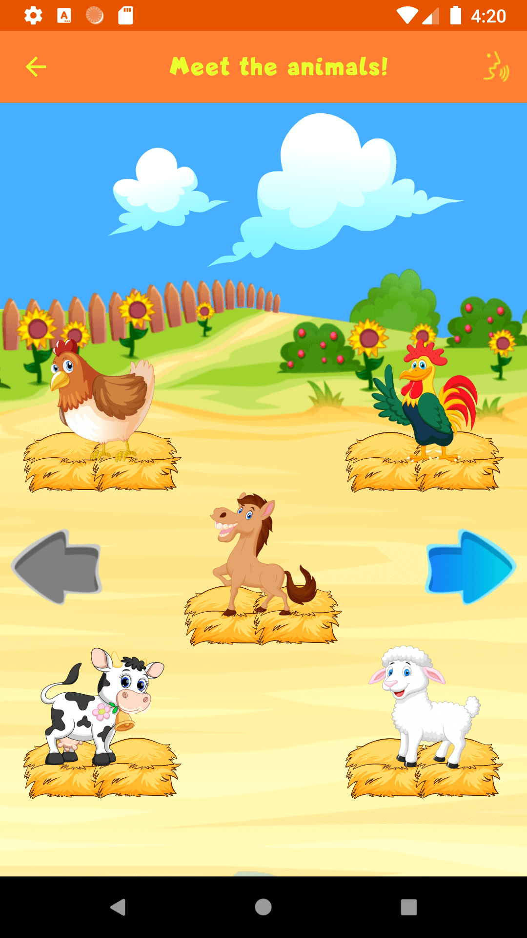 اسکرین شات 1 برنامه Animals for Kids