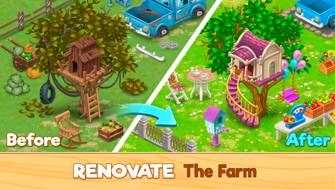 اسکرین شات 1 بازی Granny’s Farm:  Match-3